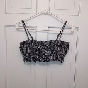 Cotton Gingham Crop Top